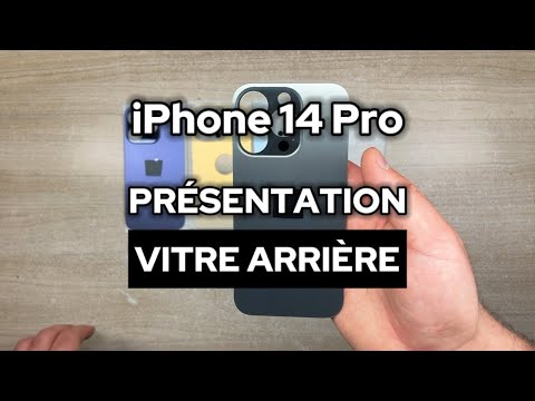 Vitre Arrière iPhone 14 Pro Noir Sidéral Assemblée avec Logo