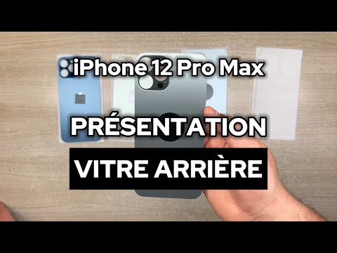 Vitre Arrière iPhone 12 Pro Max Noir Graphite (Grand Trou) avec Logo