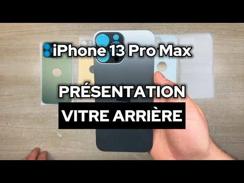 Vitre Arrière iPhone 13 Pro Max Noir Graphite (Grand Trou) avec Logo