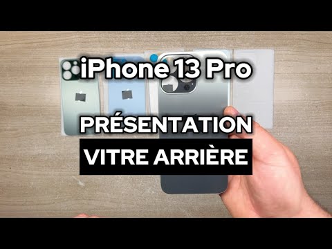 Vitre Arrière iPhone 13 Pro Noir Graphite (Grand Trou) avec Logo