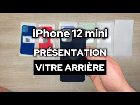 Vitre Arrière iPhone 12 mini Noir (Grand Trou) avec Logo