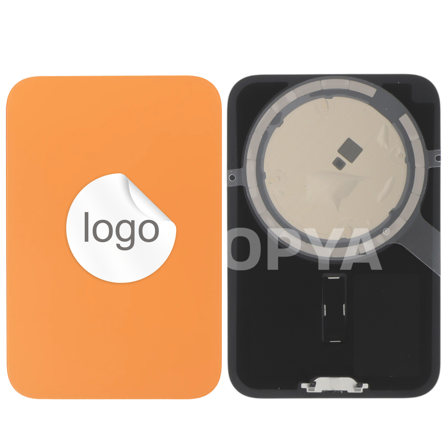 Vitre Arrière iPhone 17 Pro Orange Cosmique Assemblée avec Logo