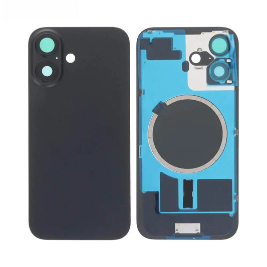 Vitre Arrière iPhone 16 Noir Assemblée avec Logo