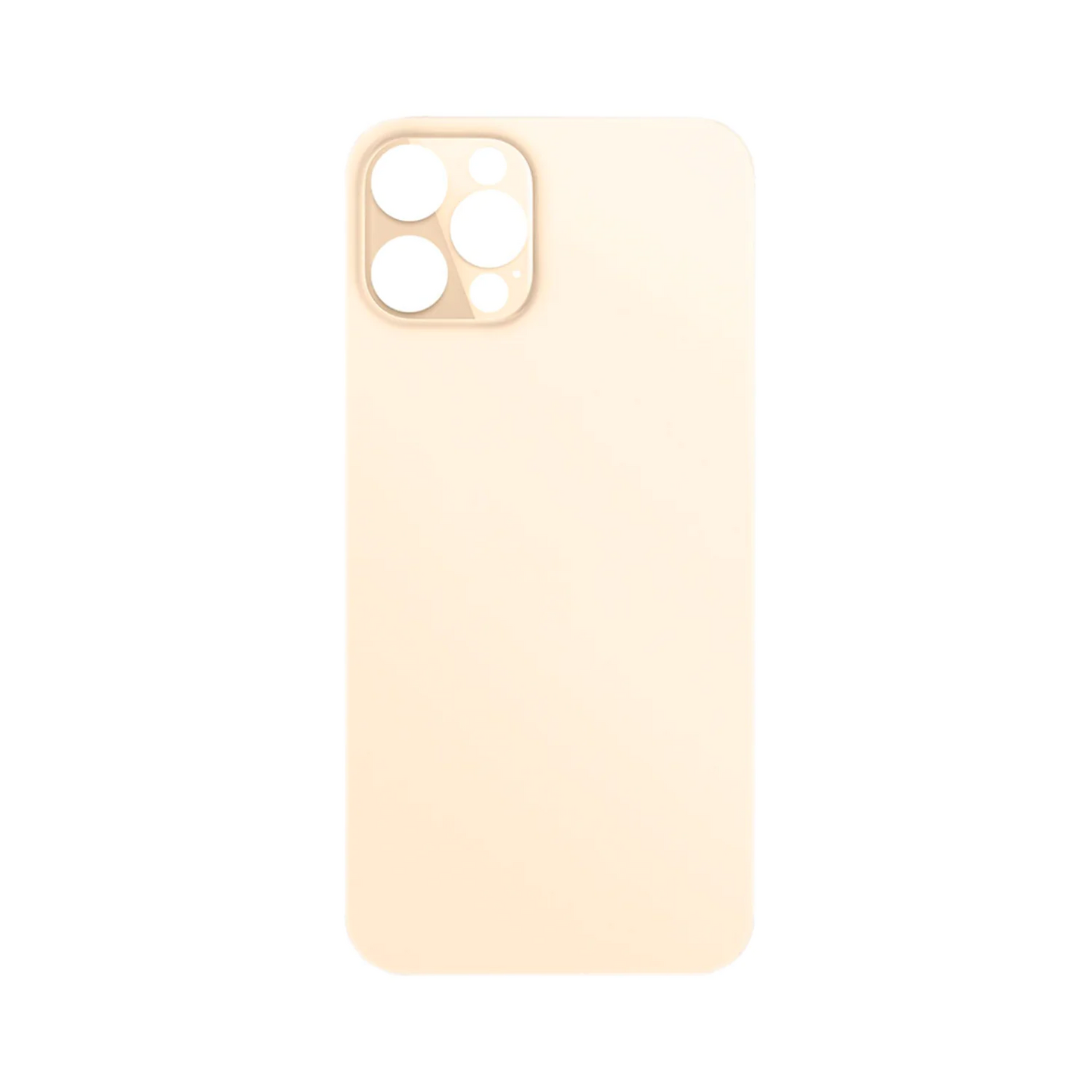 Vitre Arrière iPhone 12 Pro Or (Grand Trou) avec Logo