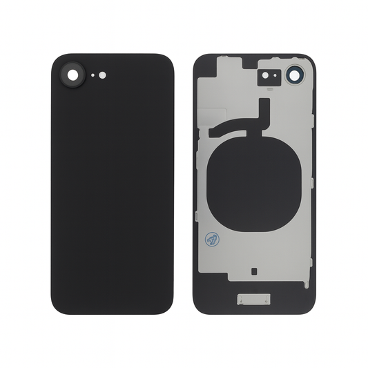 Vitre Arrière iPhone 16e Noir Assemblée avec Logo