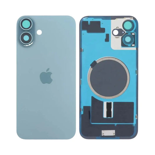 Vitre Arrière iPhone 16 Plus Vert Sarcelle Assemblée avec Logo