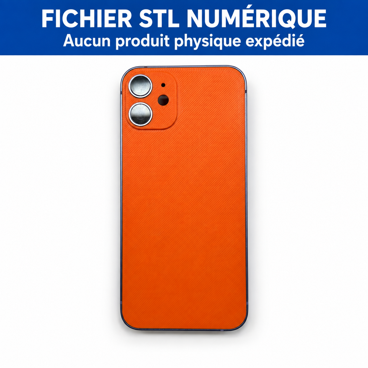Fichier STL de vitre arrière compatible iPhone 12 mini pour impression 3D – aperçu sur téléphone