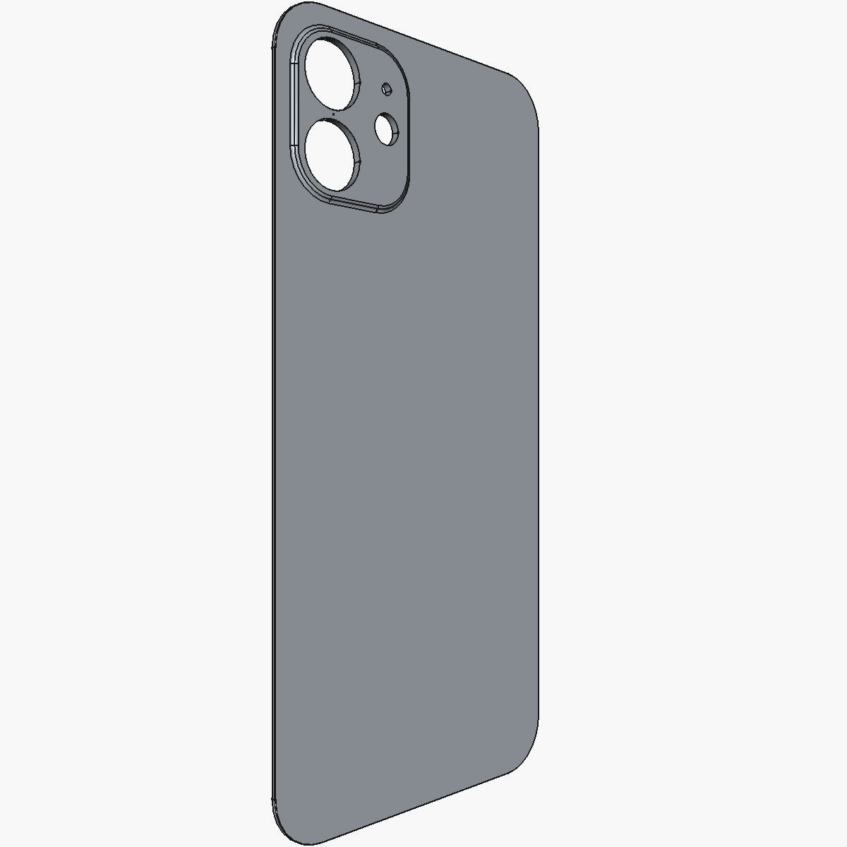 Modèle 3D extérieur du fichier STL de vitre arrière compatible iPhone 12