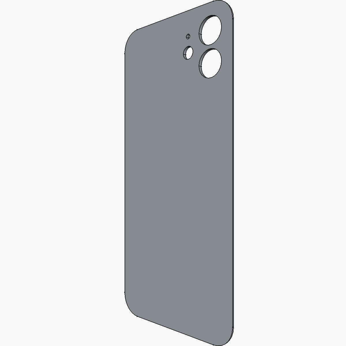 Modèle 3D intérieur du fichier STL de vitre arrière compatible iPhone 12