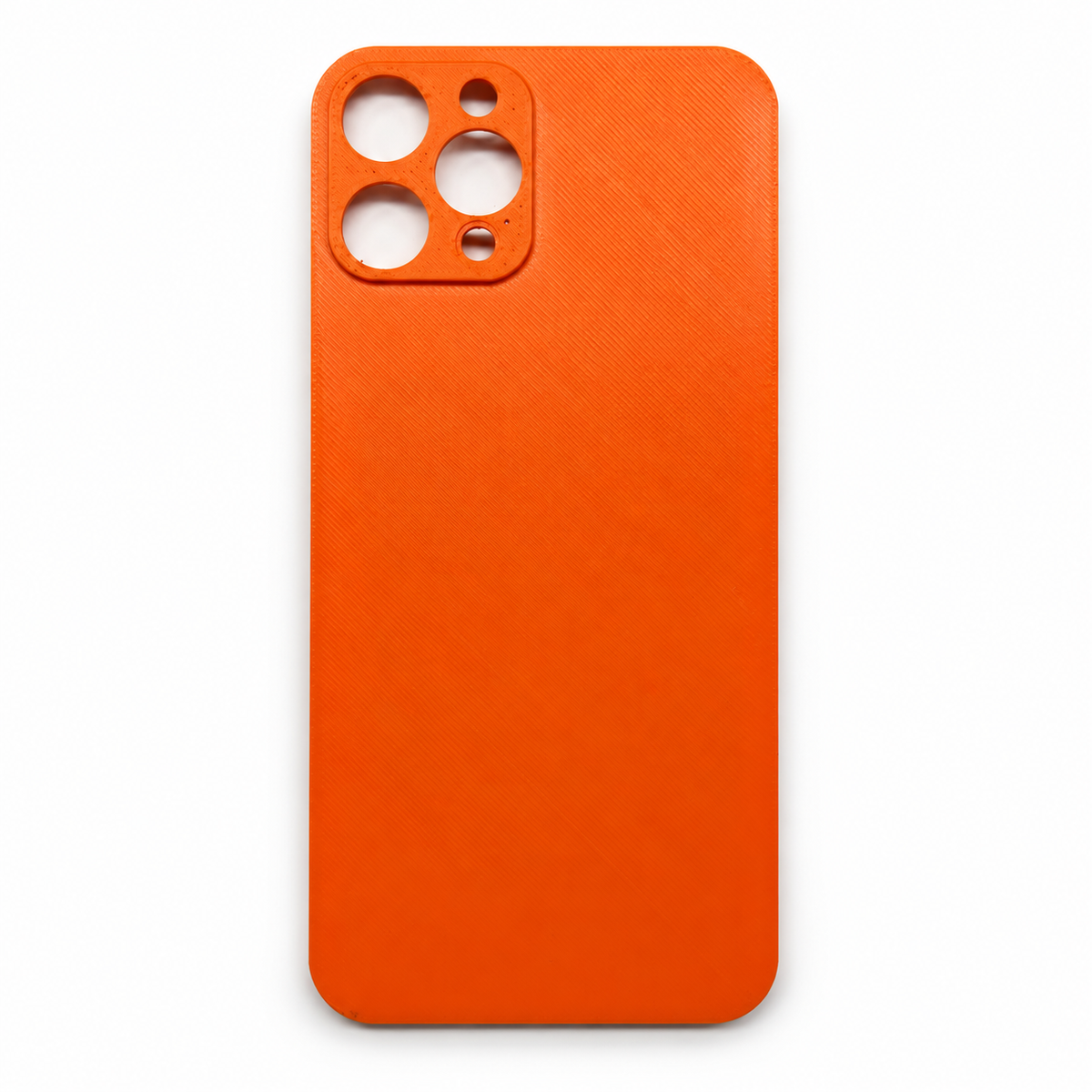 Vitre arrière orange imprimée en 3D compatible iPhone 12 Pro Max – vue extérieure
