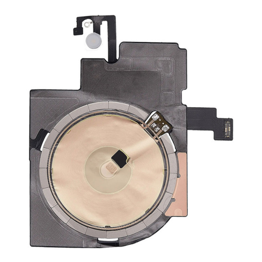 Nappe flash, charge sans fil (avec aimant MagSafe), antenne NFC, micro caméra iPhone 16e