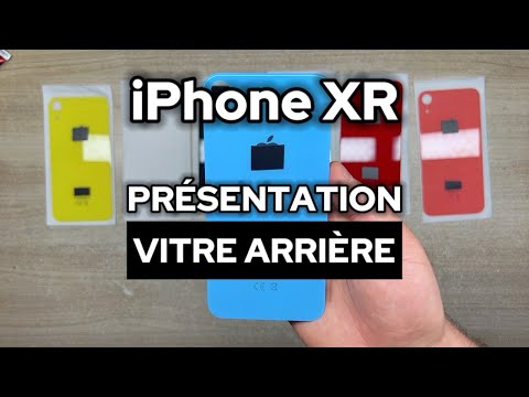 Vitre Arrière iPhone XR Blanc (Grand Trou) avec Logo