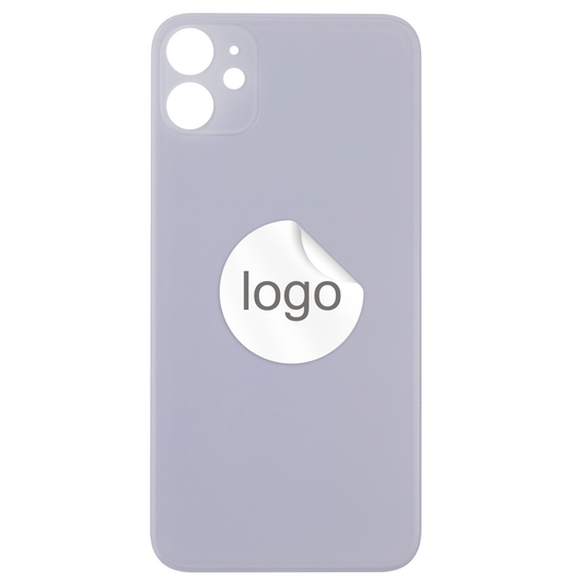 Vitre Arrière iPhone 11 Violet Mauve (Grand Trou) avec Logo