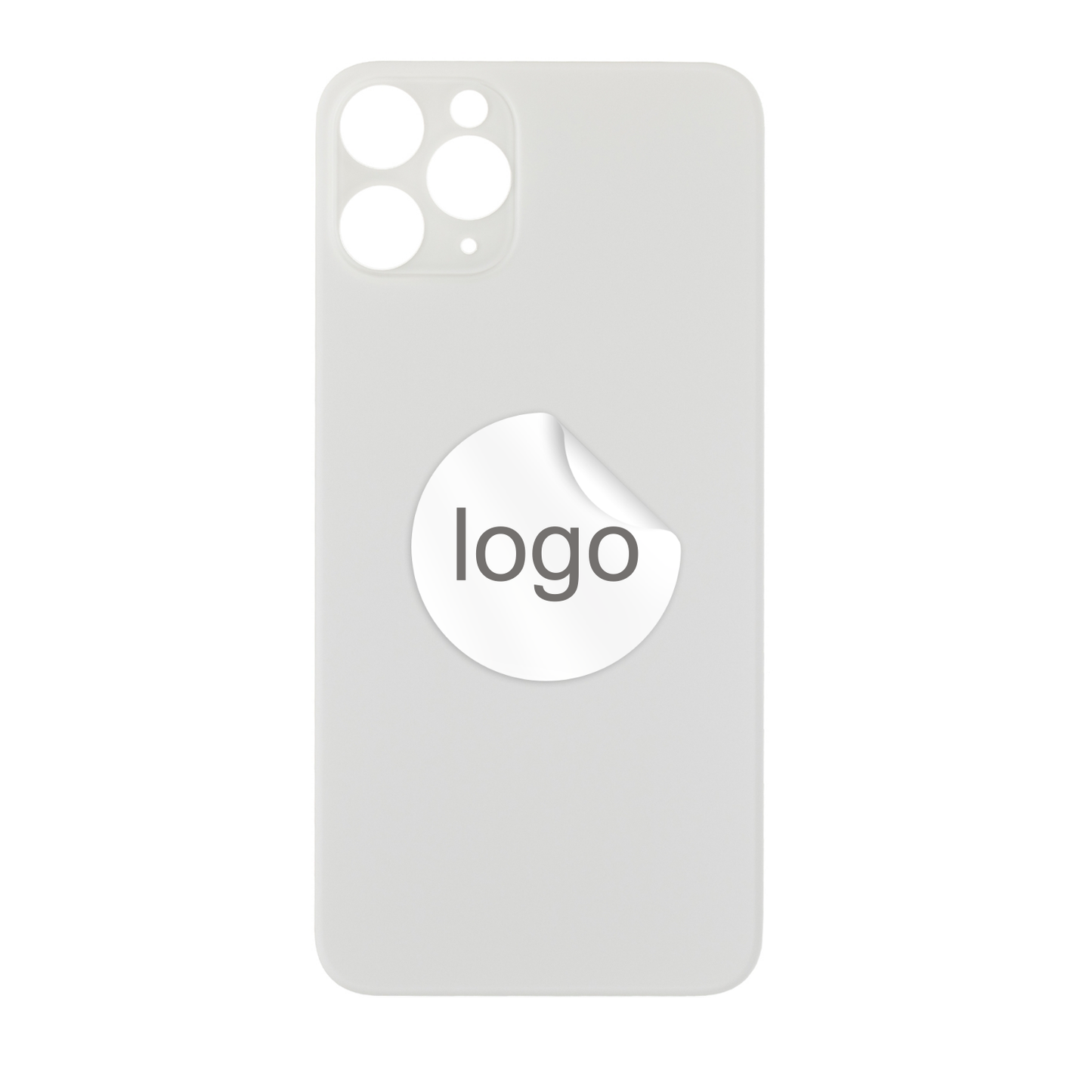 Vitre Arrière iPhone 11 Pro Blanc (Grand Trou) avec Logo