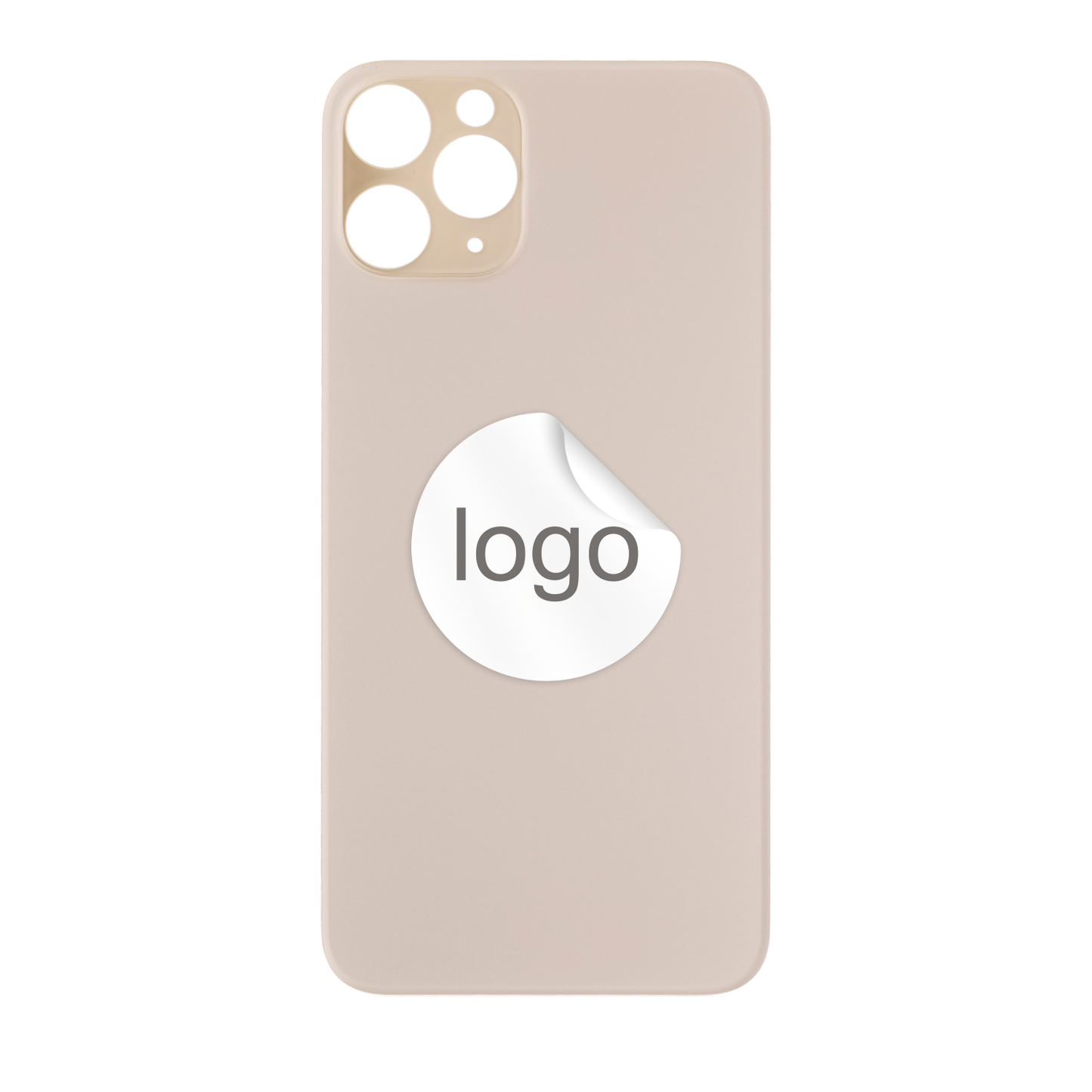 Vitre Arrière iPhone 11 Pro Or (Grand Trou) avec Logo