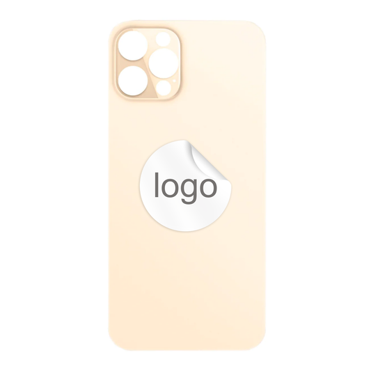 Vitre Arrière iPhone 12 Pro Or (Grand Trou) avec Logo