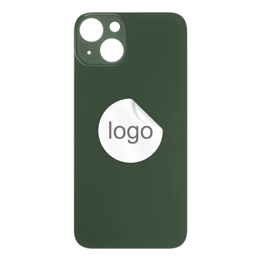 Vitre Arrière iPhone 13 mini Vert (Grand Trou) avec Logo