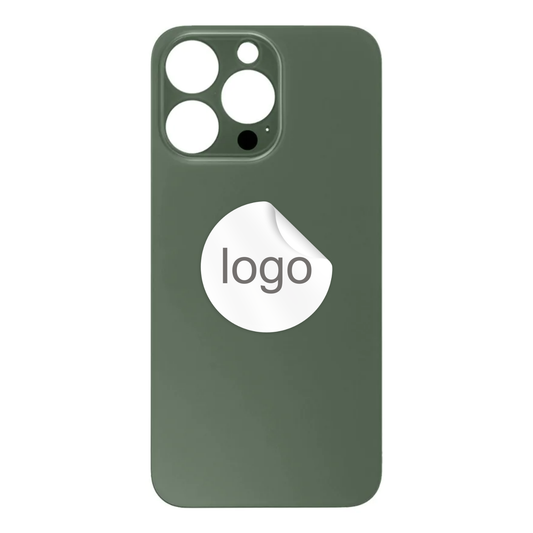 Vitre Arrière iPhone 13 Pro Max Vert Alpin (Grand Trou) avec Logo