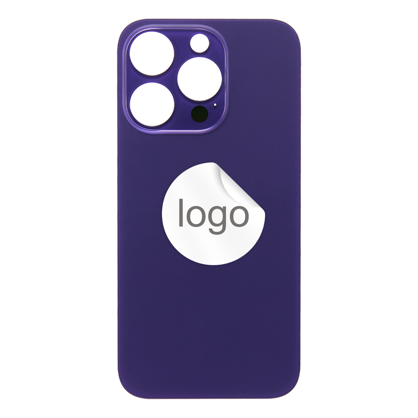 Vitre Arrière iPhone 14 Pro Violet Intense Assemblée avec Logo