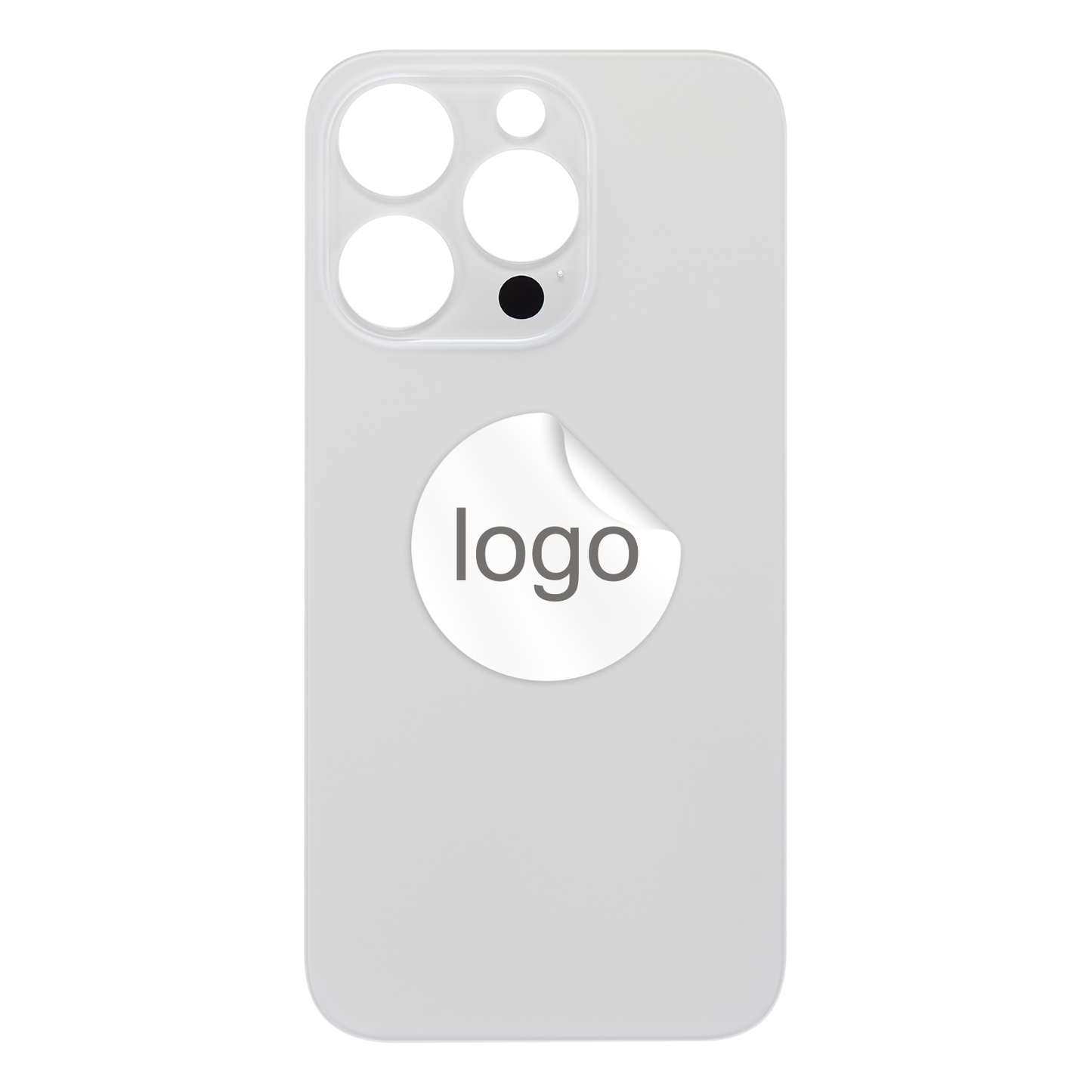 Vitre Arrière iPhone 14 Pro Max Blanc Argent Assemblée avec Logo