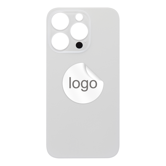 Vitre Arrière iPhone 14 Pro Max Blanc Argent Assemblée avec Logo