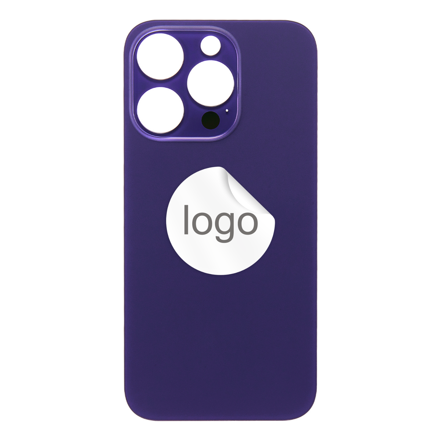 Vitre Arrière iPhone 14 Pro Max Violet Intense Assemblée avec Logo