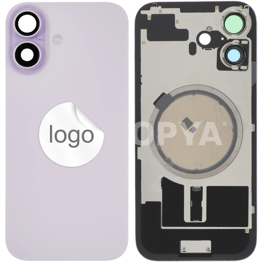 Vitre Arrière iPhone 17 Lavande Violet Assemblée avec Logo