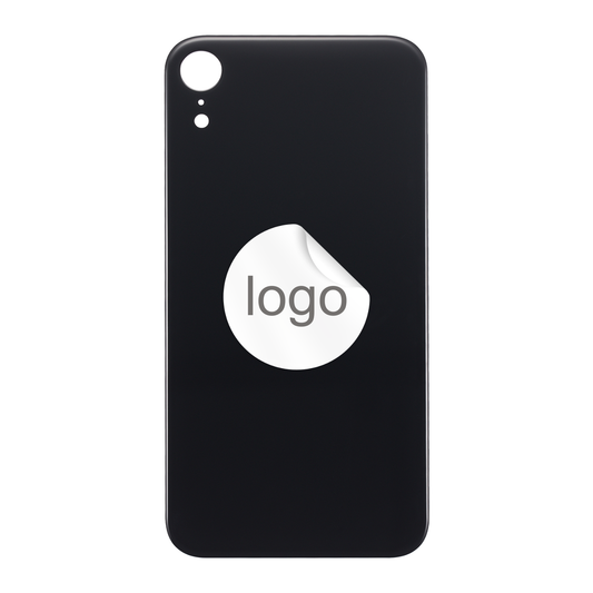Vitre Arrière iPhone XR Noir (Grand Trou) avec Logo