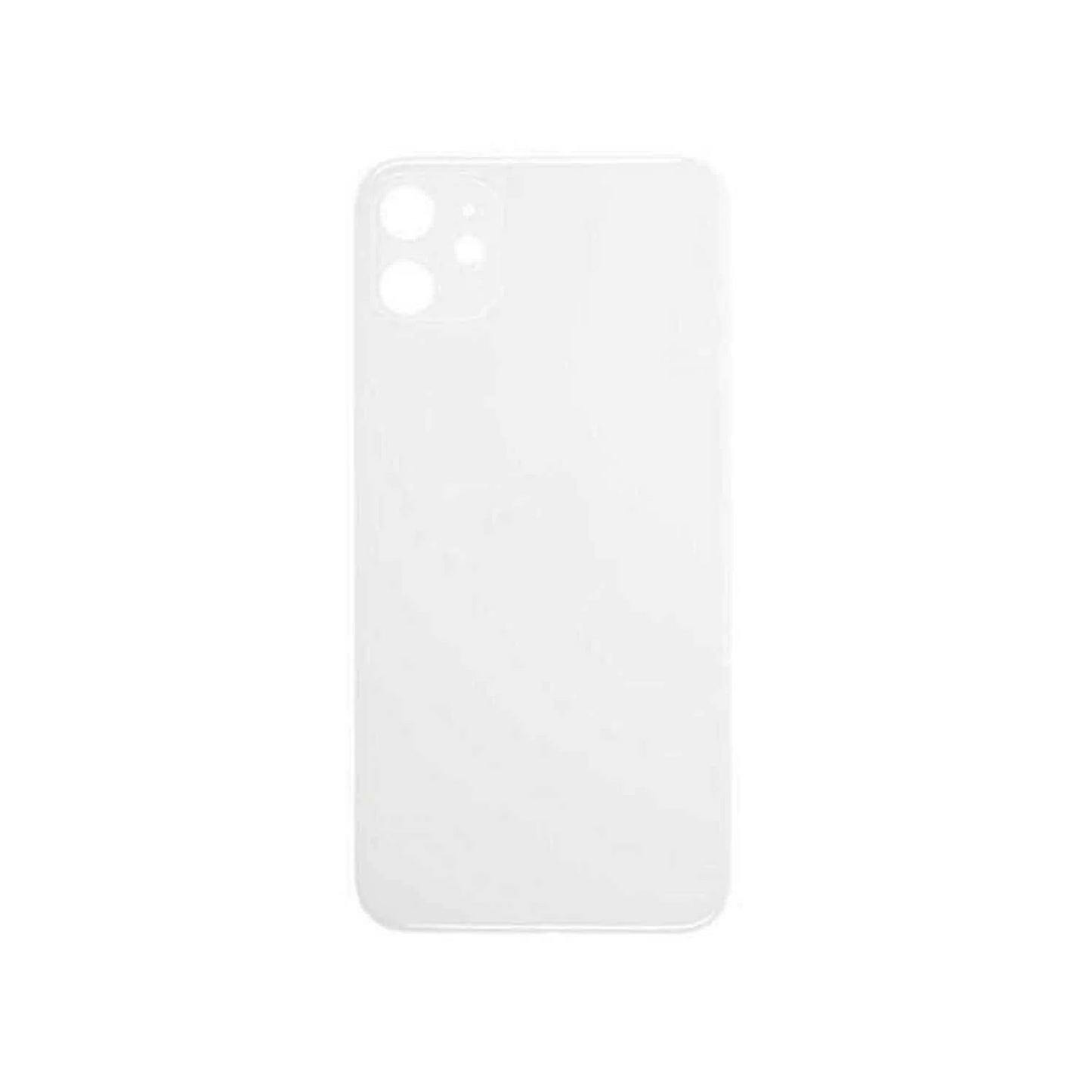 Vitre Arrière iPhone 11 Blanc (Grand Trou) avec Logo