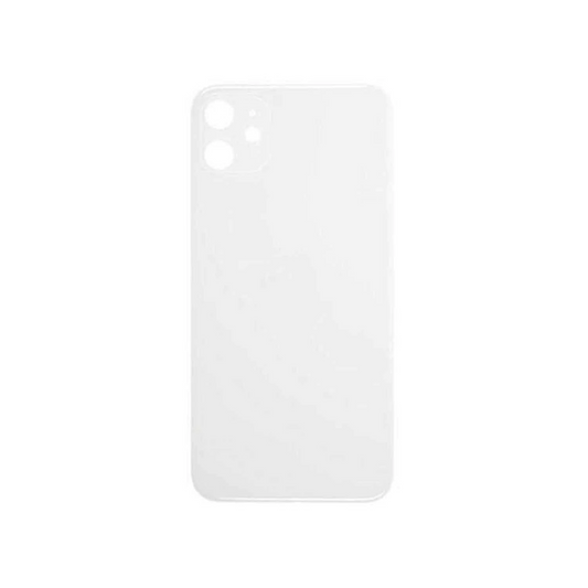 Vitre Arrière iPhone 11 Blanc (Grand Trou) avec Logo