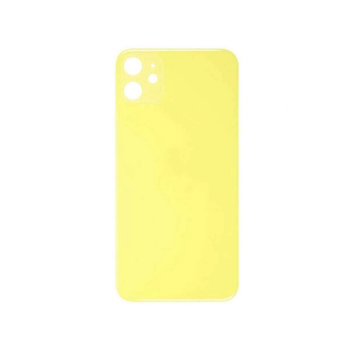 Vitre Arrière iPhone 11 Jaune (Grand Trou) avec Logo