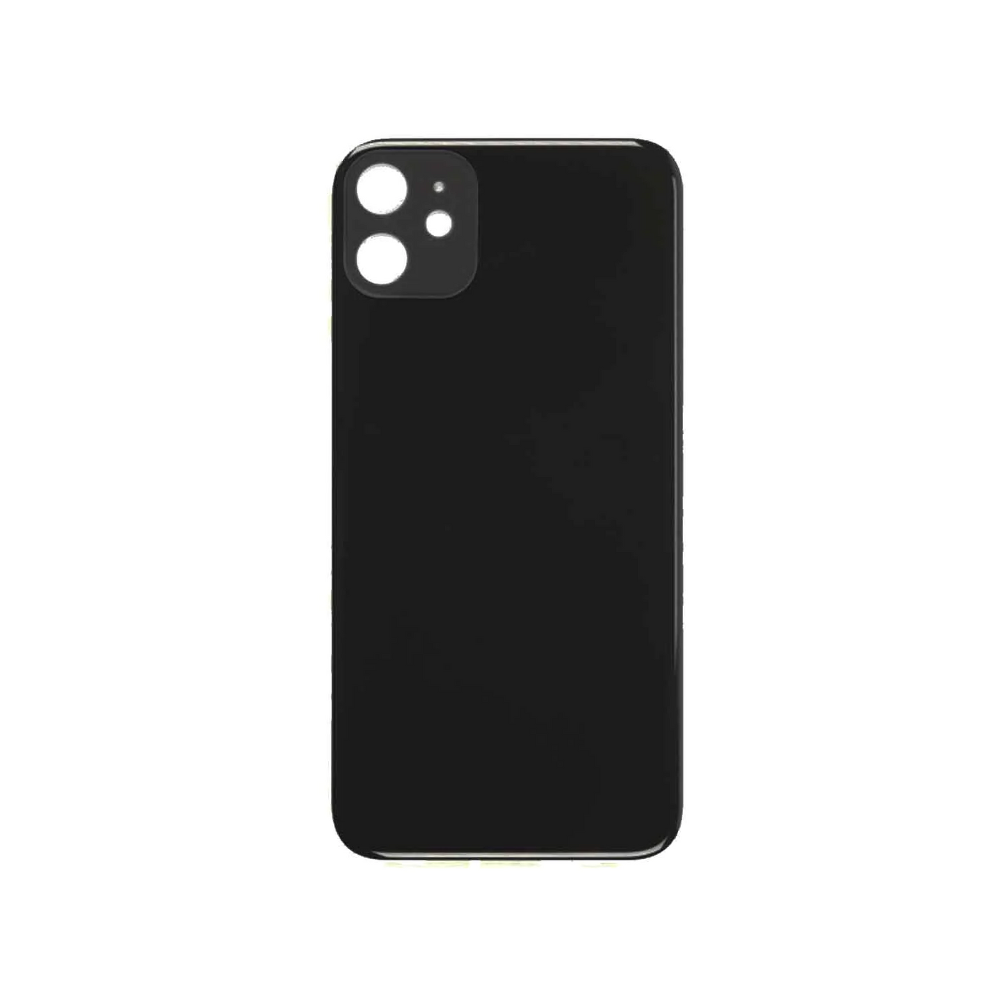 Vitre Arrière iPhone 11 Noir (Grand Trou) avec Logo