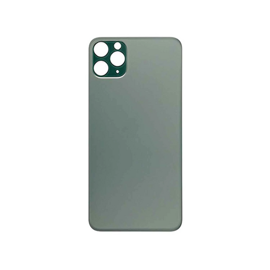 Vitre Arrière iPhone 11 Pro Max Vert Nuit (Grand Trou) avec Logo