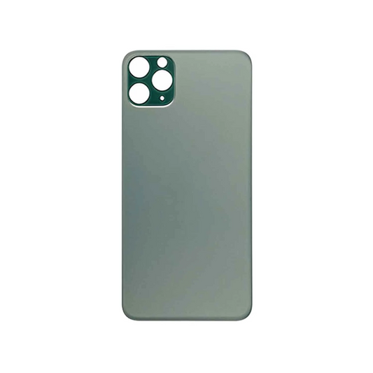 Vitre Arrière iPhone 11 Pro Vert Nuit (Grand Trou) avec Logo