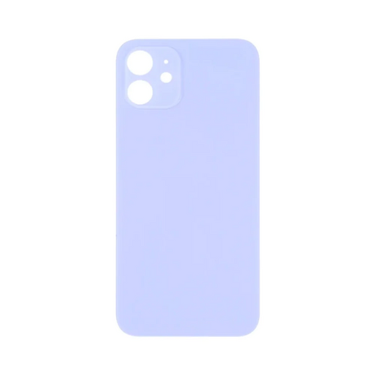 Vitre Arrière iPhone 12 mini Violet (Grand Trou) avec Logo