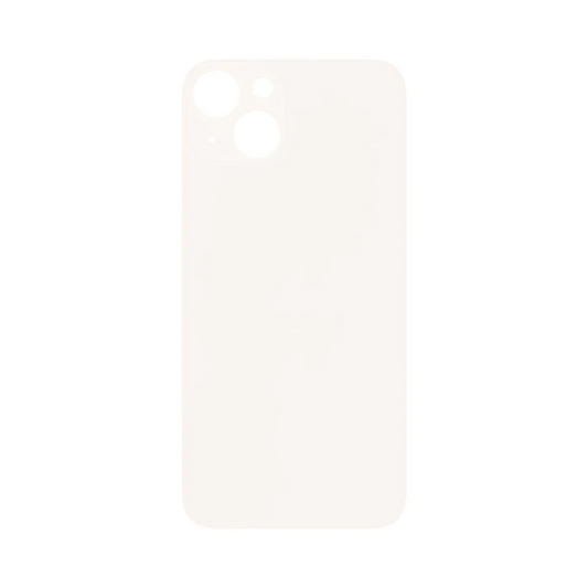 Vitre Arrière iPhone 13 Blanc (Grand Trou) avec Logo