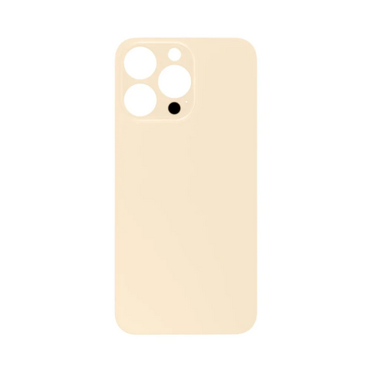 Vitre Arrière iPhone 13 Pro Or (Grand Trou) avec Logo