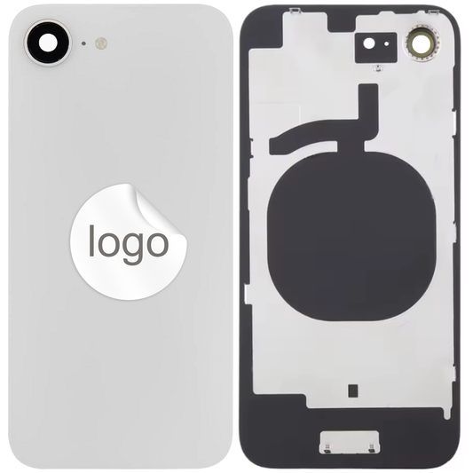 Vitre Arrière iPhone 16e Blanc Assemblée avec Logo