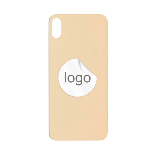 Vitre Arrière iPhone XS Or (Grand Trou) avec Logo